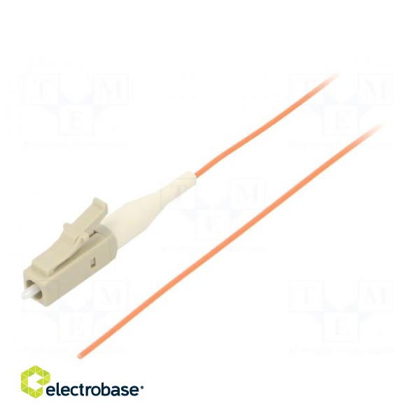 Optic fiber pigtail | OM2 | LC/UPC | 2m | LSZH | Connector colour: grey