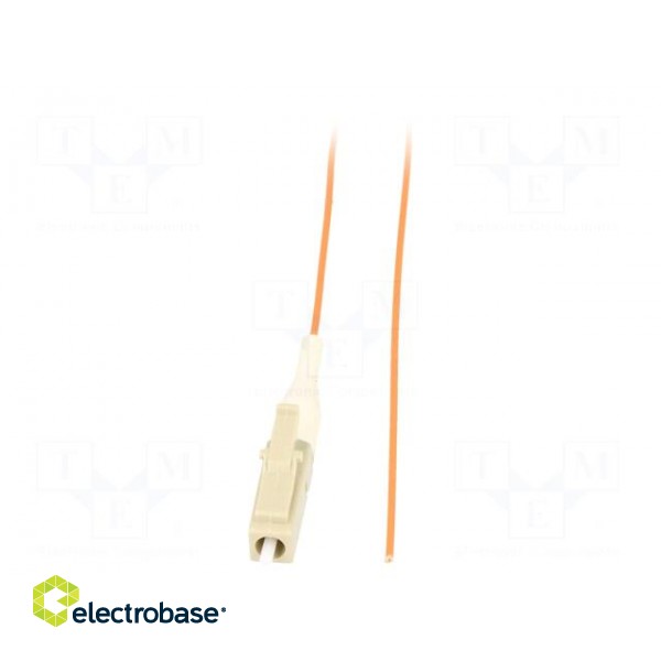 Optic fiber pigtail | OM2 | LC/UPC | 3m | LSZH | Connector colour: grey фото 2