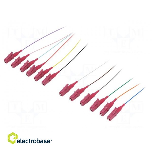 Optic fiber pigtail | OM4 | LC/UPC | 2m | Optical fiber: 9/125um | LSZH