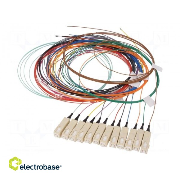 Optic fiber pigtail | OM4 | SC/UPC | 2m | LSZH | Connector colour: blue