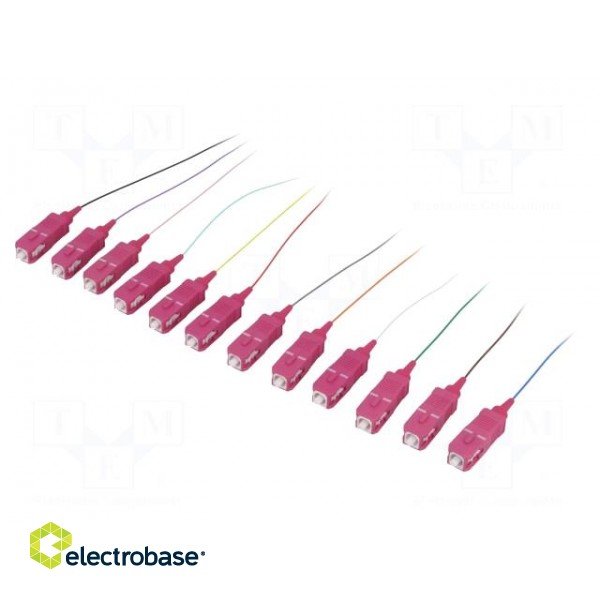 Connector: fiber optic | patchcord | both sides,SC | snap fastener