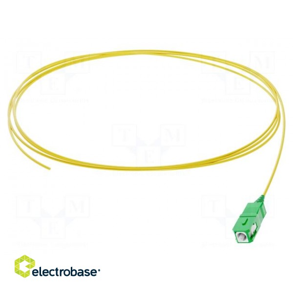 Optic fiber pigtail | SC/APC | 1m | Optical fiber: 900um | yellow
