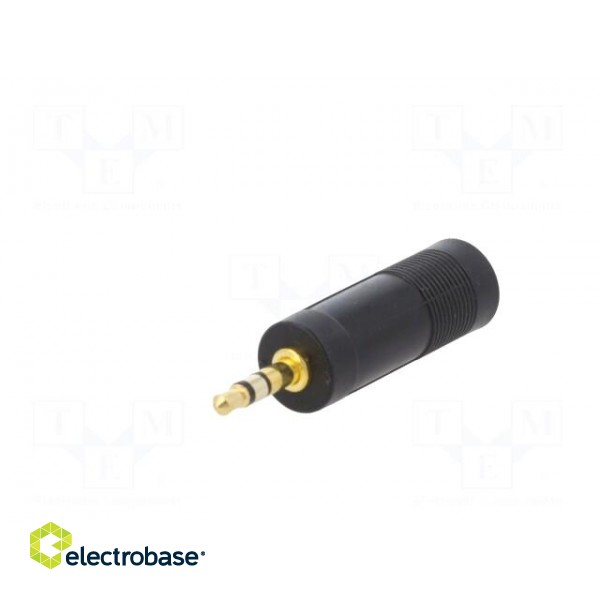 Adapter | Jack 3.5mm 3pin plug,Jack 6,3mm socket | black image 6