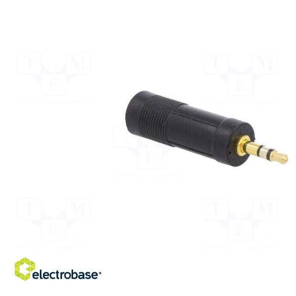 Adapter | Jack 3.5mm 3pin plug,Jack 6,3mm socket | black image 4