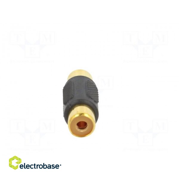 Adapter | RCA socket,both sides | Plating: gold-plated | black image 5
