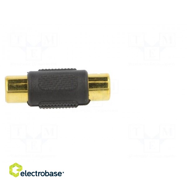 Adapter | RCA socket,both sides | Plating: gold-plated | black image 7