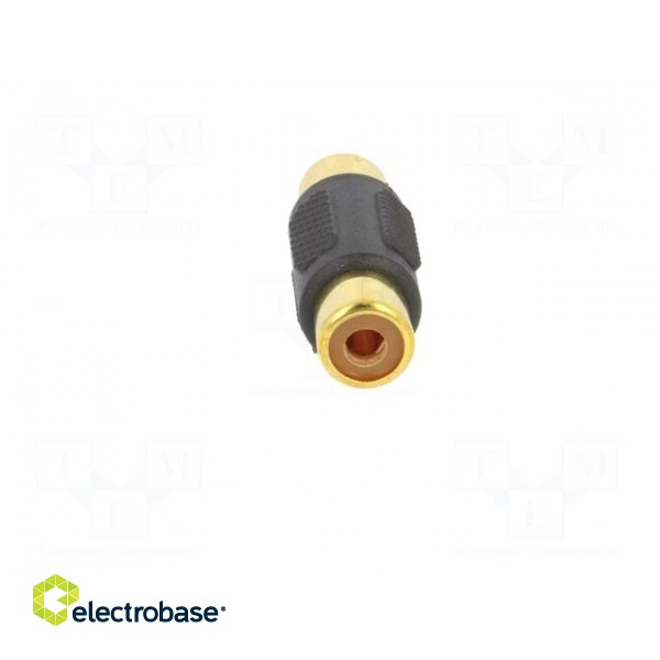 Adapter | RCA socket,both sides | Plating: gold-plated | black image 9