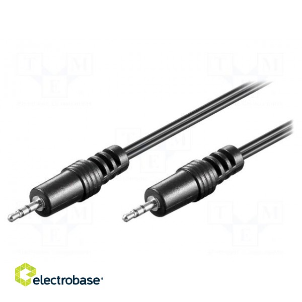 Cable | Jack 2.5mm 3pin plug,both sides | 1.5m | black