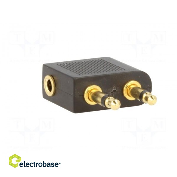 Cable | Jack 3.5mm 3pin socket,Jack 3.5mm 2pin plug x2 | black фото 2