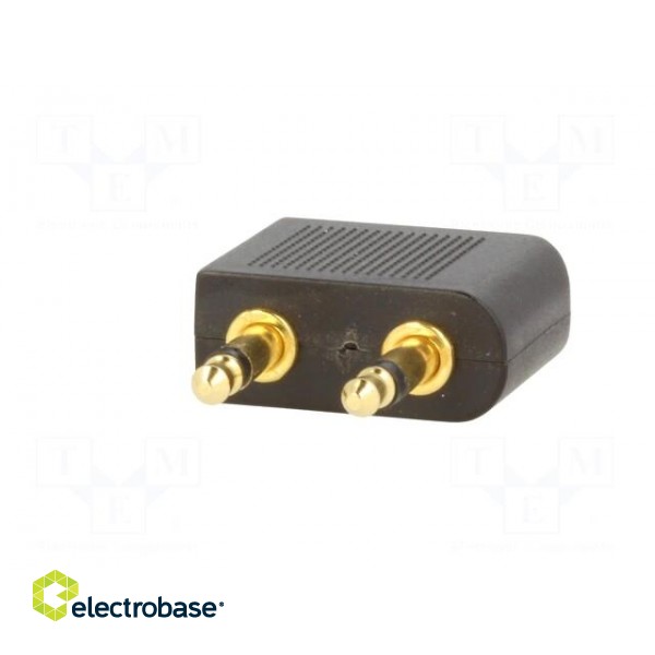 Cable | Jack 3.5mm 3pin socket,Jack 3.5mm 2pin plug x2 | black paveikslėlis 3