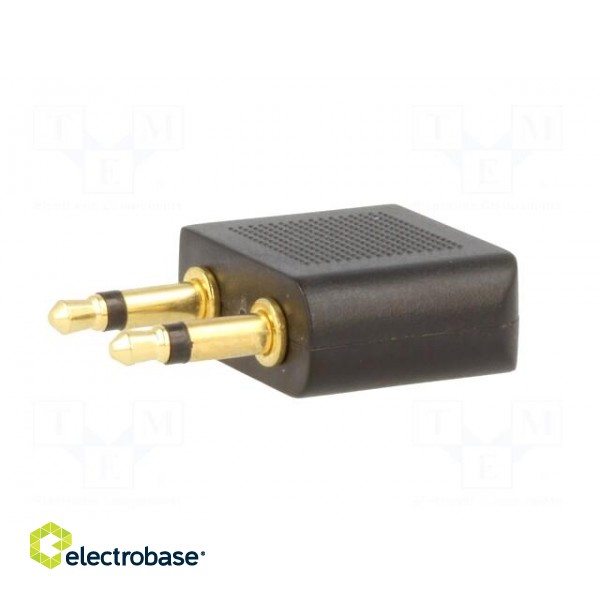 Cable | Jack 3.5mm 3pin socket,Jack 3.5mm 2pin plug x2 | black paveikslėlis 4