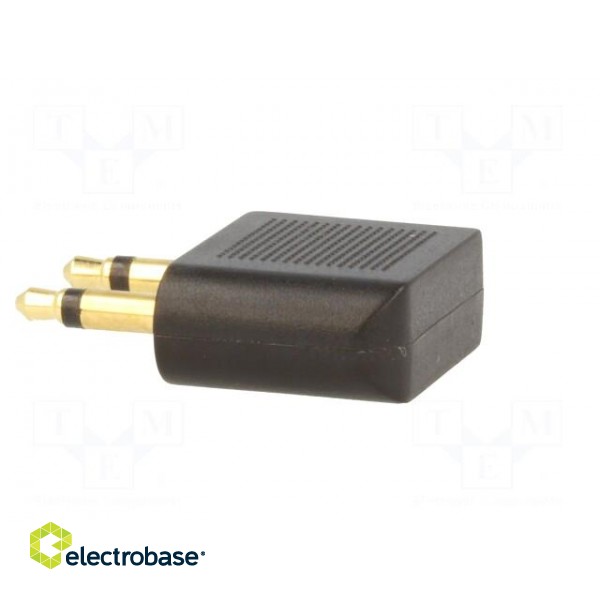 Cable | Jack 3.5mm 3pin socket,Jack 3.5mm 2pin plug x2 | black paveikslėlis 5