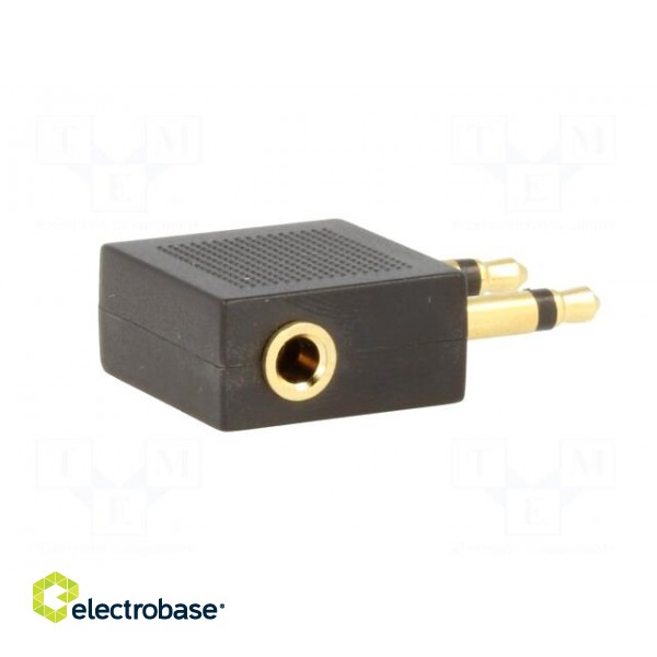Cable | Jack 3.5mm 3pin socket,Jack 3.5mm 2pin plug x2 | black paveikslėlis 8