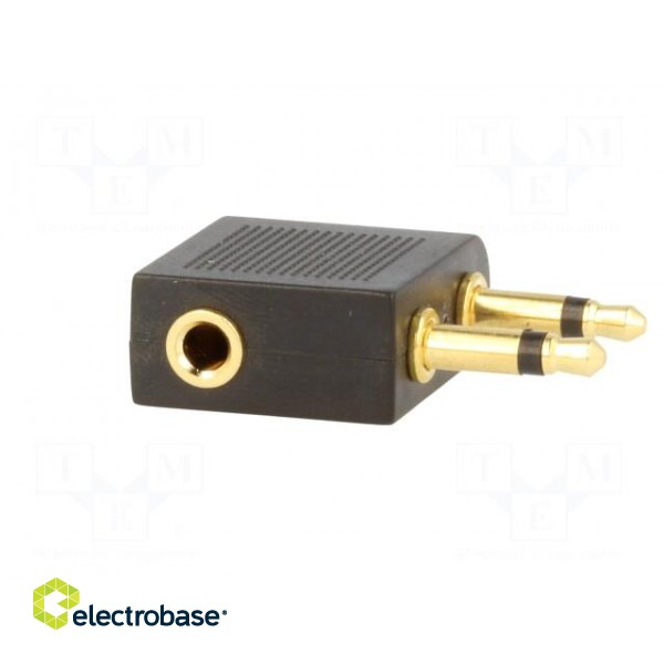 Cable | Jack 3.5mm 3pin socket,Jack 3.5mm 2pin plug x2 | black paveikslėlis 9