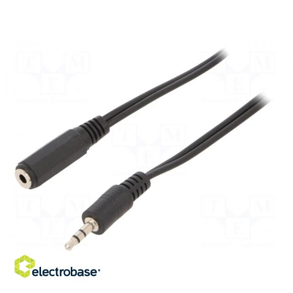 Cable | Jack 3.5mm 3pin socket,Jack 3.5mm 3pin plug | 2m | black