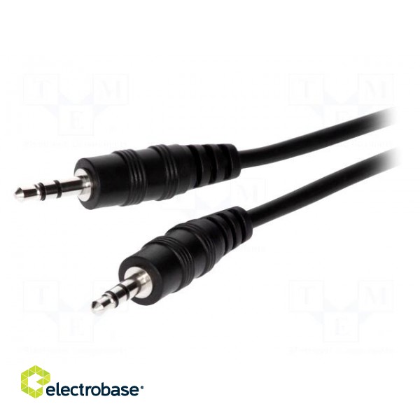 Cable | Jack 3.5mm plug,both sides | 1.2m | black