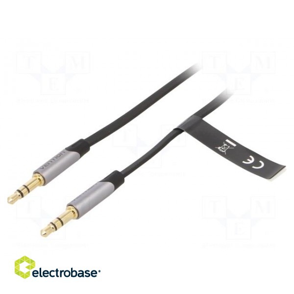 Cable | Jack 3.5mm plug,both sides | 5m | Plating: gold-plated