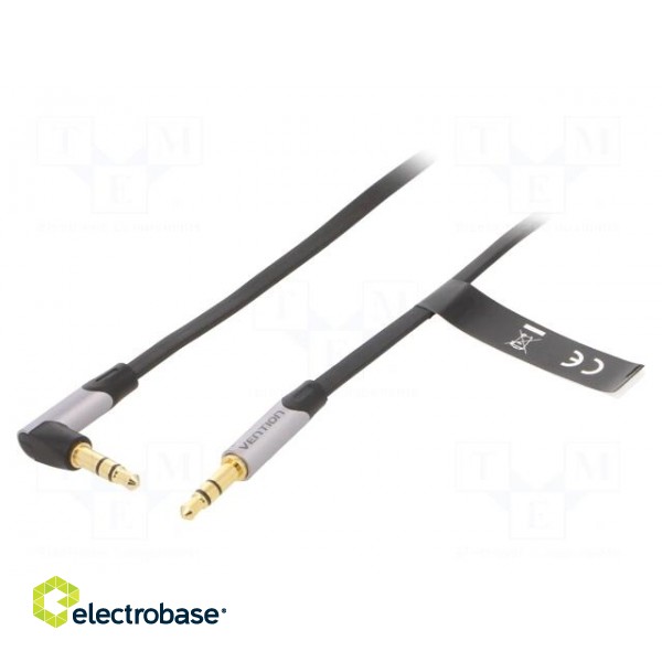 Cable | Jack 3.5mm plug,Jack 3.5mm angled plug | 1m | black