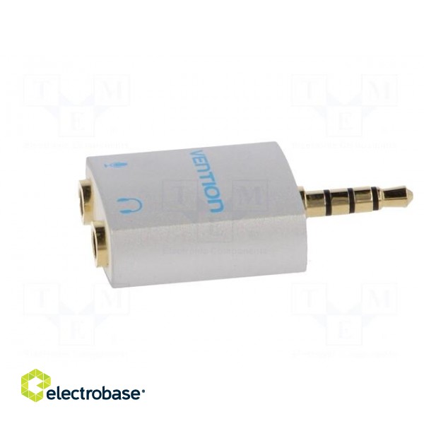 Cable | Jack 3.5mm socket x2,Jack 3.5mm plug | silver фото 3