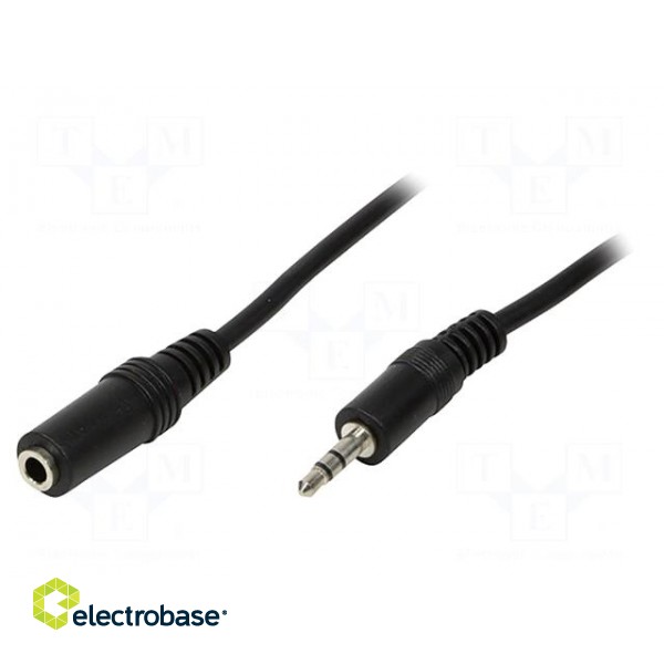 Cable | Jack 3.5mm socket,Jack 3.5mm plug | 10m | black
