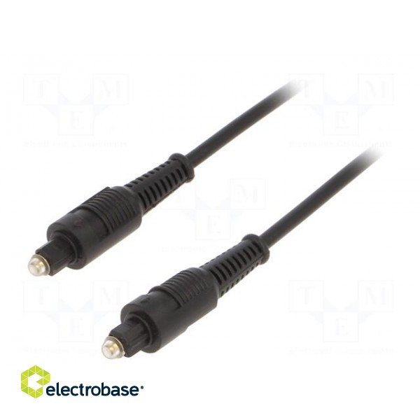 Cable | Toslink plug,both sides | 7.5m | black | Øcable: 5mm