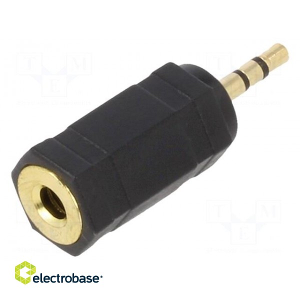 Adapter | Jack 2.5mm 3pin plug,Jack 3.5mm socket | black image 1