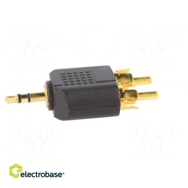 Adapter | Jack 3.5mm 3pin plug,RCA plug x2 | black image 7