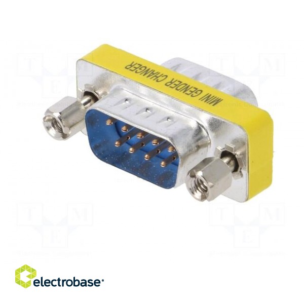 Adapter | D-Sub 9pin plug,both sides | Plating: nickel plated image 2