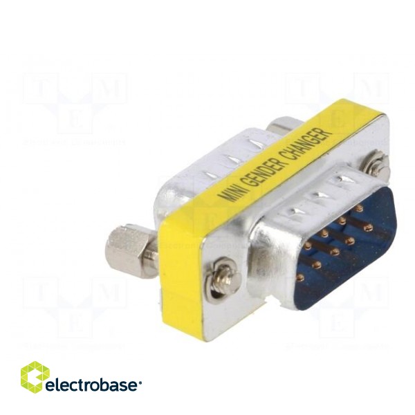 Adapter | D-Sub 9pin plug,both sides | Plating: nickel plated фото 4