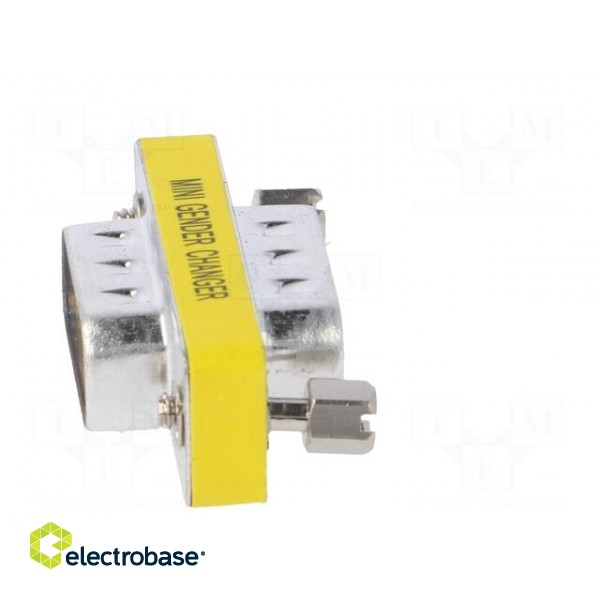 Adapter | D-Sub 9pin plug,both sides | Plating: nickel plated фото 7