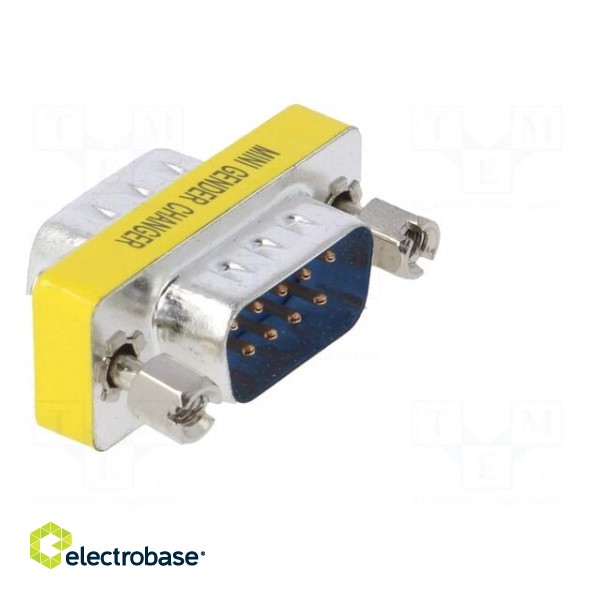 Adapter | D-Sub 9pin plug,both sides | Plating: nickel plated фото 8