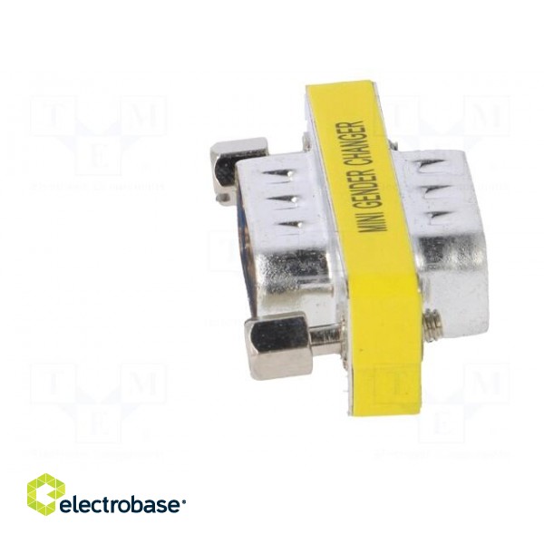 Adapter | D-Sub 9pin plug,both sides | Plating: nickel plated фото 3