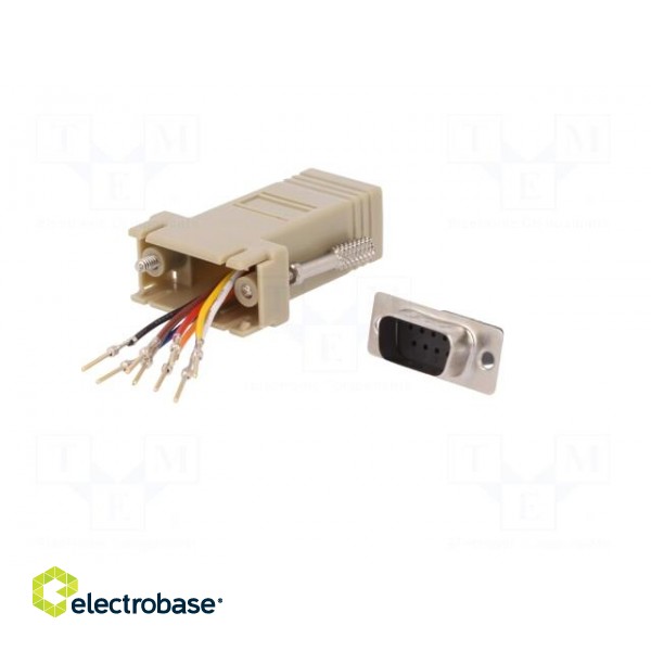 Adapter | D-Sub 9pin plug,RJ45 socket paveikslėlis 2