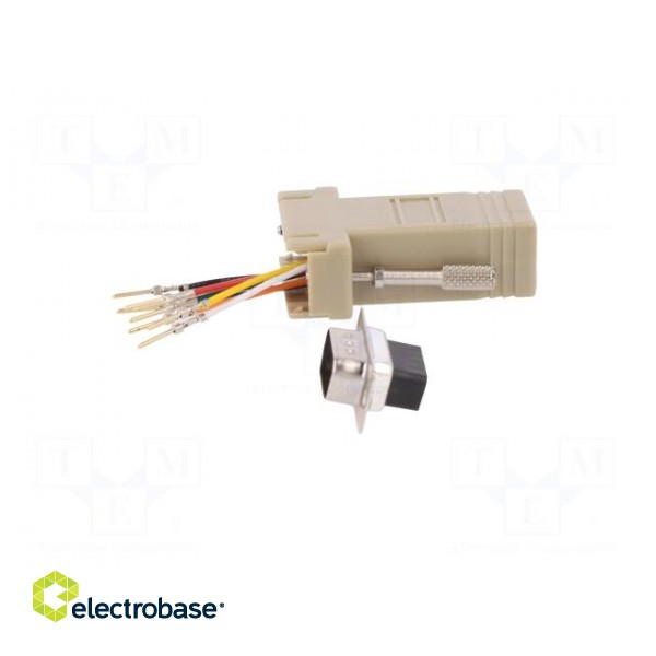 Adapter | D-Sub 9pin plug,RJ45 socket paveikslėlis 3