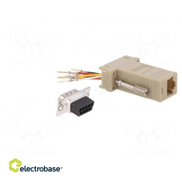 Adapter | D-Sub 9pin plug,RJ45 socket paveikslėlis 4