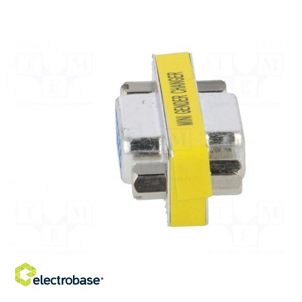 Adapter | D-Sub 9pin socket,both sides | Plating: nickel plated image 3