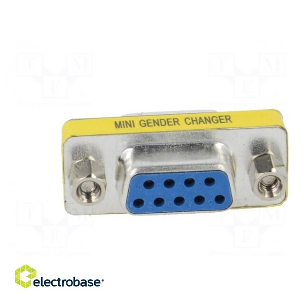 Adapter | D-Sub 9pin socket,both sides | Plating: nickel plated image 5