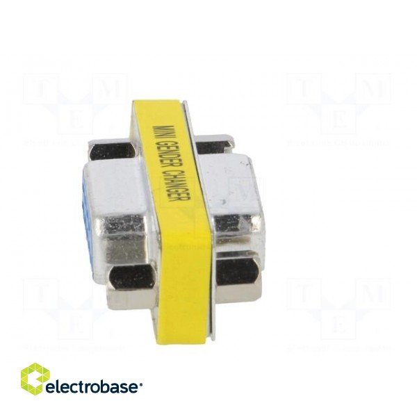 Adapter | D-Sub 9pin socket,both sides | Plating: nickel plated image 7