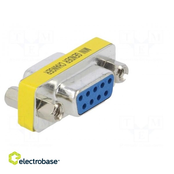Adapter | D-Sub 9pin socket,both sides | Plating: nickel plated image 8
