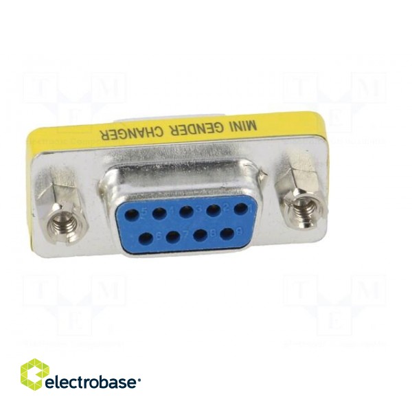 Adapter | D-Sub 9pin socket,both sides | Plating: nickel plated image 9