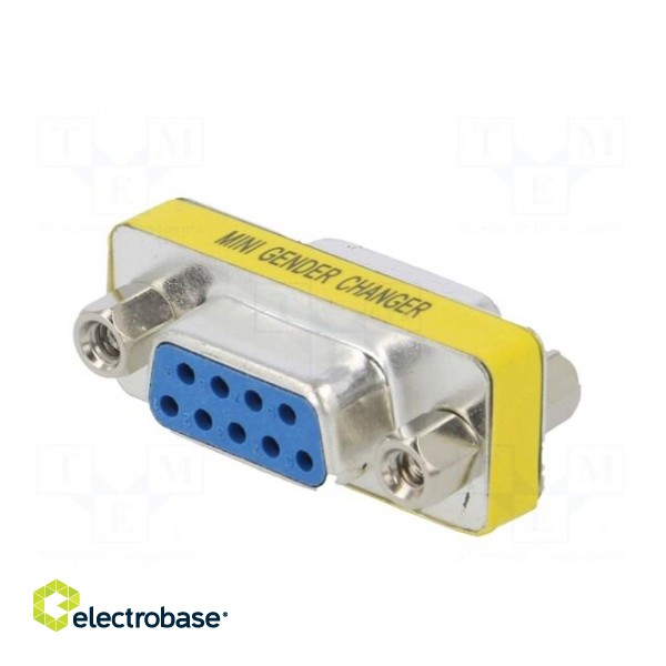 Adapter | D-Sub 9pin socket,both sides | Plating: nickel plated image 6