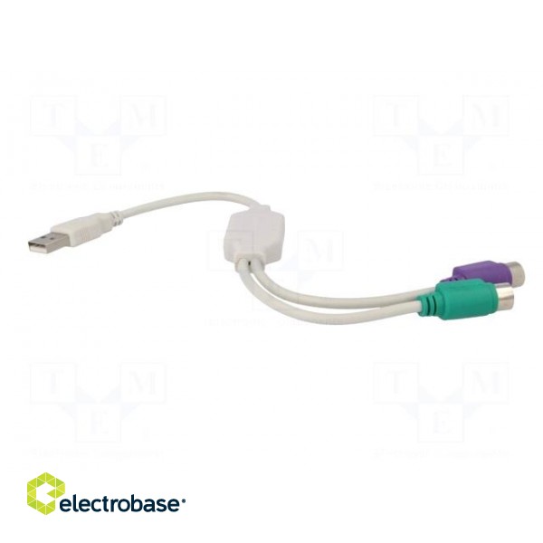 Adapter USB-PS2 | PS/2 socket x2,USB A plug image 4