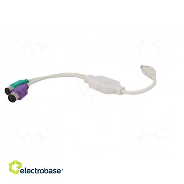 Adapter USB-PS2 | PS/2 socket x2,USB A plug image 7