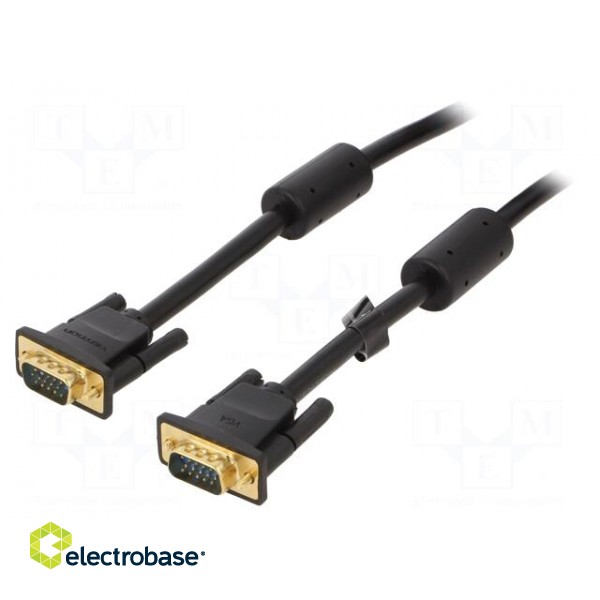 Cable | D-Sub 15pin HD plug,both sides | black | 1.5m | Core: Cu