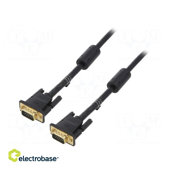 Cable | D-Sub 15pin HD plug,both sides | black | 30m | Core: Cu