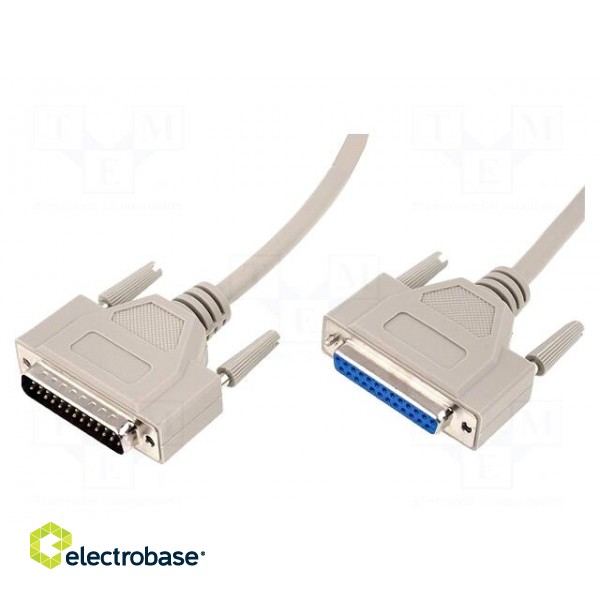 Cable | D-Sub 25pin socket,D-Sub 25pin plug | Len: 5m