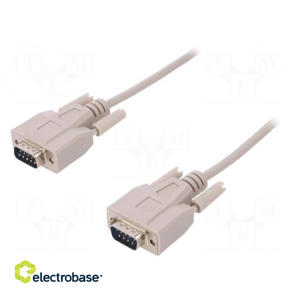 Cable | D-Sub 9pin plug,both sides | 2m | beige | connection 1: 1