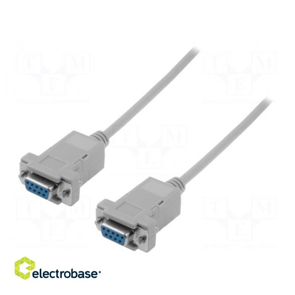 Cable | D-Sub 9pin socket,both sides | 1.8m | grey