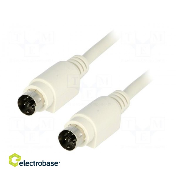 Cable | PS/2 plug,both sides | Len: 5m | connection 1: 1 | Øcable: 5mm