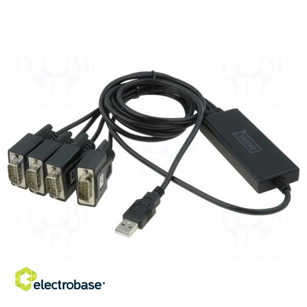 USB to RS232 converter | chipset FTDI/FT4232RL | 1.5m | V: USB 2.0